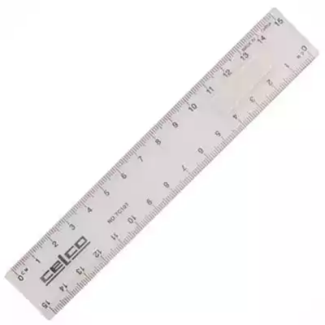 Picture of CELCO RULER METRIC 150MM CLEAR PACK 25