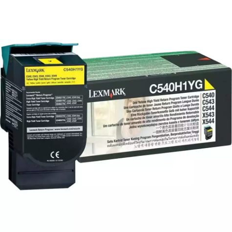 Picture of LEXMARK C540H1YG TONER CARTRIDGE HIGH YIELD YELLOW