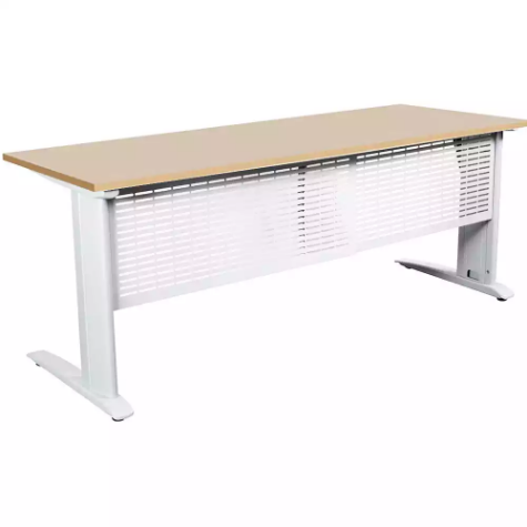 Picture of SUMMIT OPEN DESK WITH METAL C-LEGS 1800 X 750MM BEECH/WHITE