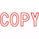 Picture of XSTAMPER CX-BN 1006 PRE-INKED MESSAGE STAMP COPY 42 X 13MM RED