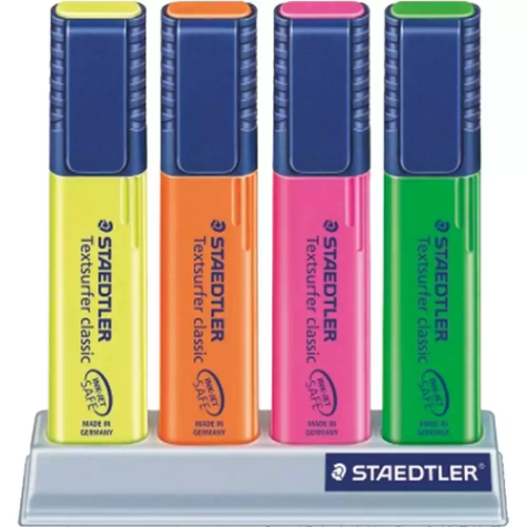 Picture of STAEDTLER 364 TEXTSURFER CLASSIC HIGHLIGHTER CHISEL ASSORTED PACK 4