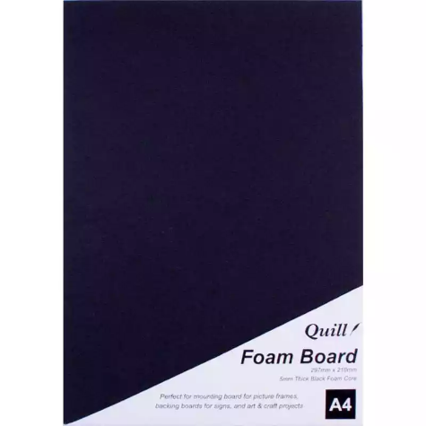 Picture of QUILL FOAM BOARD 5MM A4 BLACK