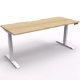 Picture of RAPIDLINE BOOST PLUS HEIGHT ADJUSTABLE SINGLE SIDED WORKSTATION 1200 X 750MM NATURAL OAK TOP / WHITE FRAME