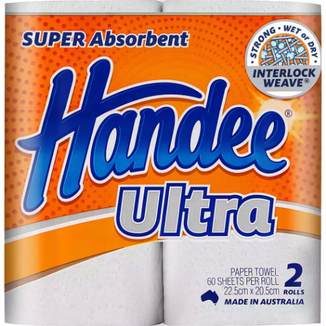 Picture of HANDEE ULTRA PAPER TOWEL 2-PLY 60 SHEET PACK 2