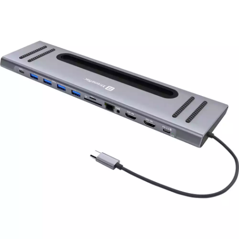 Picture of XTREMEMAC DOCKING HUB STATION TYPE-C 12 PORTS GREY