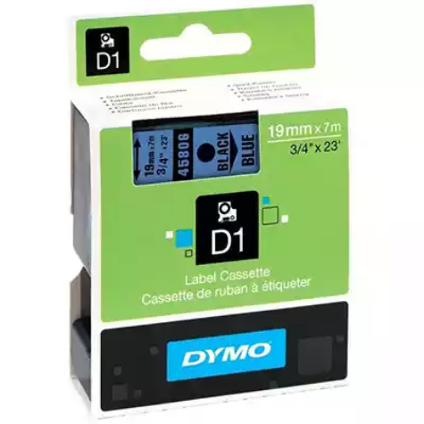 Picture of DYMO 45806 D1 LABELLING TAPE 19MM X 7M BLACK ON BLUE