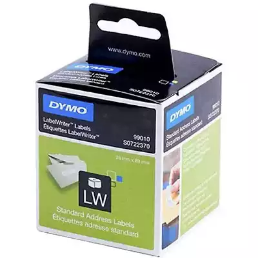 Picture of DYMO 99010 LW ADDRESS LABELS 89 X 28MM WHITE ROLL 130 BOX 2