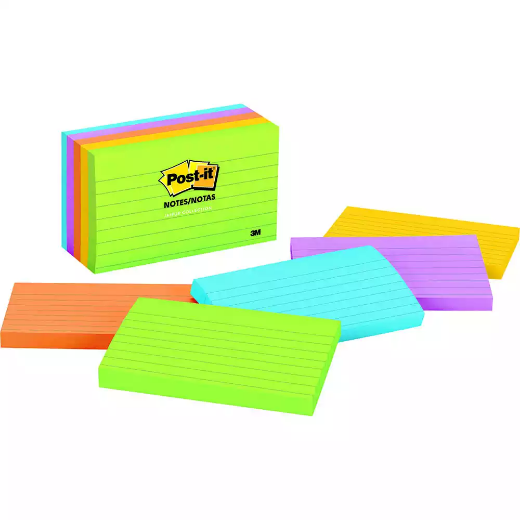 Picture of POST-IT 635-5AU LINED NOTES 76 X 127MM JAIPUR PACK 5