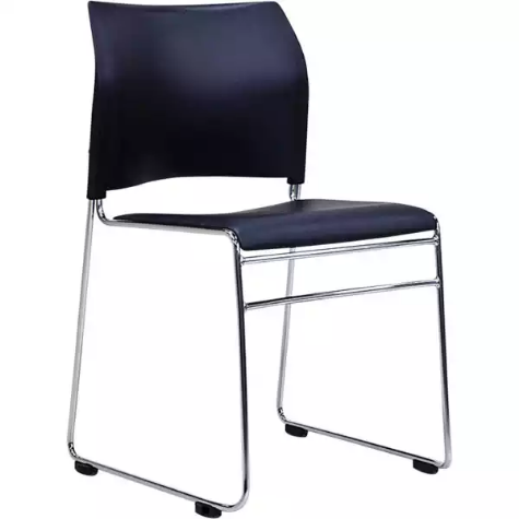 Picture of BURO MAXIM VISITOR CHAIR SLED BASE CHROME FRAME VINYL BLACK