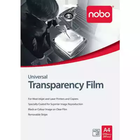 Picture of NOBO UNIVERSAL OHP TRANSPARENCY FILM 100 MICRON A4 BOX 25