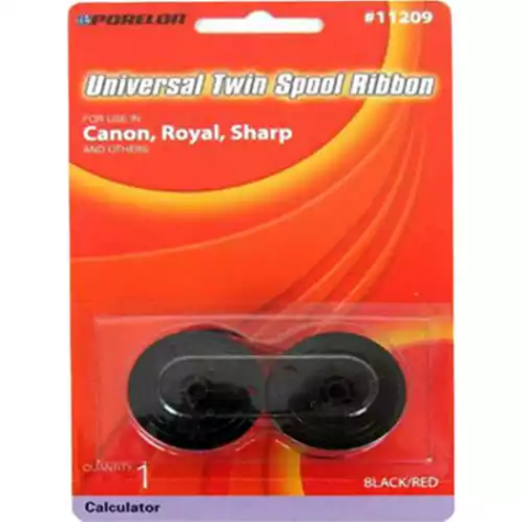 Picture of SHARP 11209 UNIVERSAL TWIN SPOOL CALCULATOR RIBBON RED/BLACK