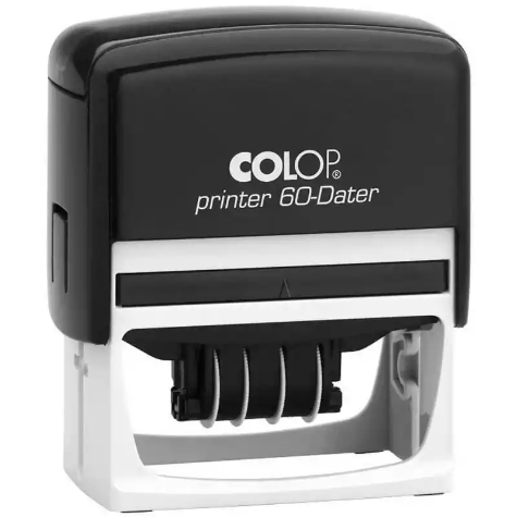 Picture of COLOP P60D CUSTOM MADE PRINTER SELF-INKING DATE STAMP 76 X 37MM