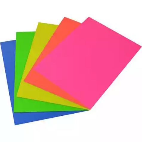 Picture of RAINBOW FLUORO BOARD A4 ASSORTED PACK 25