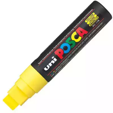 Picture of POSCA PC-17K PAINT MARKER CHISEL EXTRA BROAD 15MM YELLOW