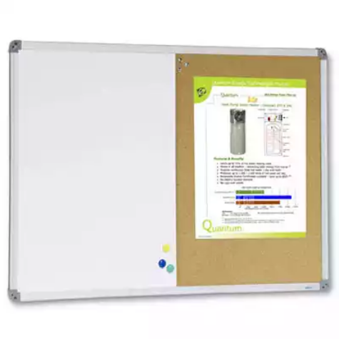 Picture of VISIONCHART COMBI WHITEBOARD AND CORKBOARD 1200 X 900MM