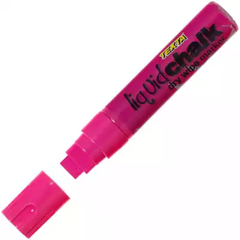 Picture of TEXTA LIQUID CHALK MARKER JUMBO DRY WIPE CHISEL 15.0MM PINK