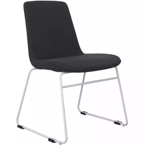 Picture of RAPIDLINE TEMPO VISITORS CHAIR MEDIUM BACK SLED BASE BLACK/WHITE