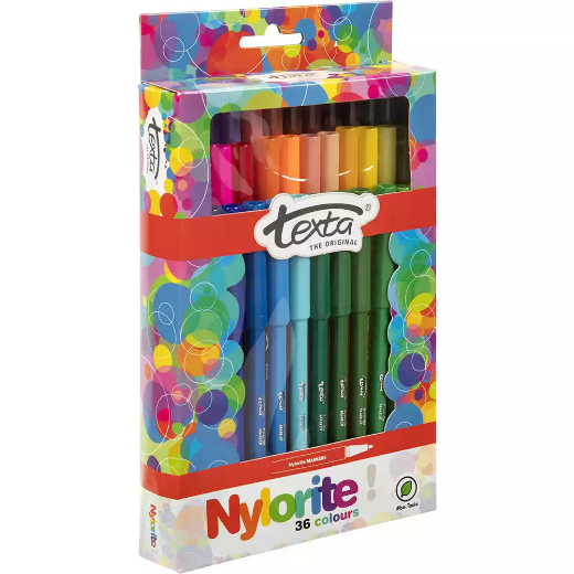 Picture of TEXTA NYLORITE COLOURING MARKERS BOX 36