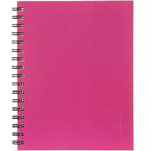 Picture of SPIRAX 511 NOTEBOOK 7MM RULED HARD COVER SPIRAL BOUND 200 PAGE 225 X 175MM PINK