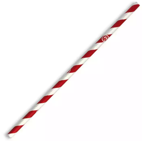 Picture of BIOPAK BIOSTRAW STRAW 6 X 197MM RED STRIPE PACK 250