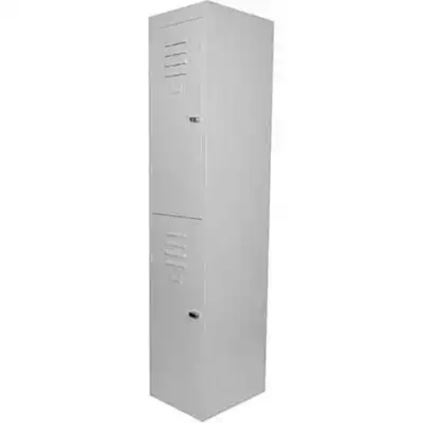 Picture of STEELCO PERSONNEL LOCKER 2 DOOR LATCHLOCK 380MM SILVER GREY