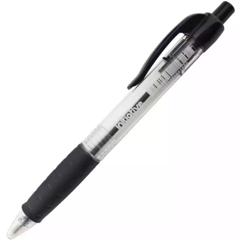 Picture of INITIATIVE RETRACTABLE BALLPOINT PENS MEDIUM BLACK BOX 12