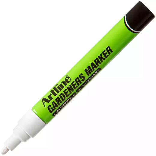 Picture of ARTLINE GARDENERS PERMANENT MARKER BULLET 1.5MM WHITE