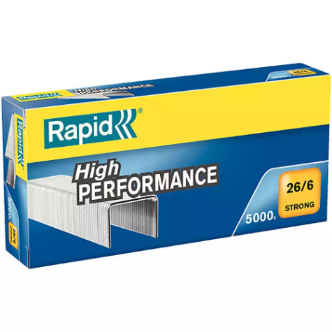 Picture of RAPID HIGH PERFORMANCE STRONG STAPLES 26/6 BOX 5000