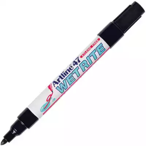 Picture of ARTLINE 47 WETRITE PERMANENT MARKER 1.5MM BULLET BLACK