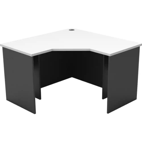 Picture of RAPID WORKER CORNER WORKSTATION COMPLETE 1200 X 1200 X 600MM WHITE/IRONSTONE