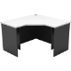 Picture of RAPID WORKER CORNER WORKSTATION COMPLETE 1200 X 1200 X 600MM WHITE/IRONSTONE