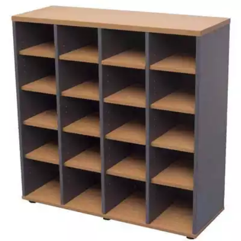 Picture of RAPID WORKER PIGEON HOLE UNIT 1040 X 1040 X 380MM BEECH/IRONSTONE