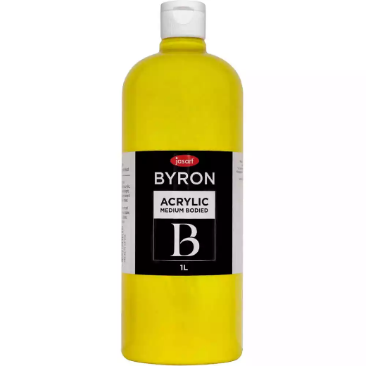 Picture of JASART BYRON ACRYLIC PAINT 1 LITRE COOL YELLOW