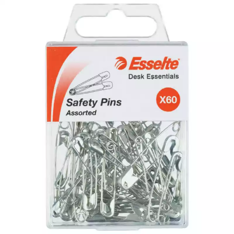 Picture of ESSELTE SAFETY PINS ASSORTED PACK 60