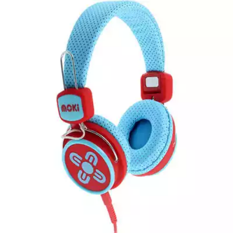 Picture of MOKI KID SAFE VOLUME LIMITED HEADPHONES BLUE/RED