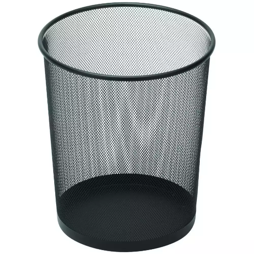 Picture of ESSELTE METAL MESH WASTE BIN 10 LITRE BLACK