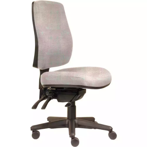 Picture of ERGOSELECT SPARK ERGONOMIC CHAIR HIGH BACK 3 LEVER SEAT SLIDE BLACK NYLON BASE PETAL