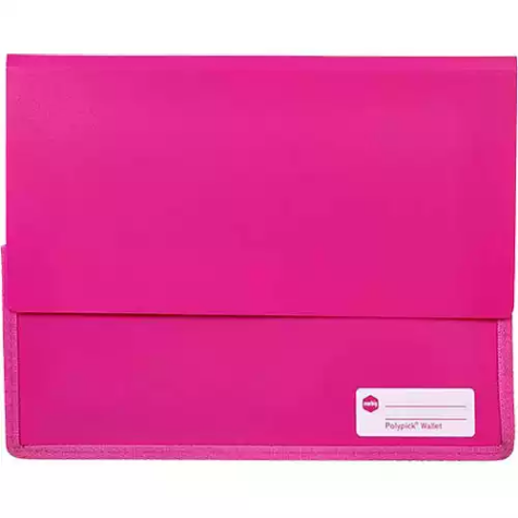 Picture of MARBIG POLYPICK DOCUMENT WALLET HEAVY DUTY A4 PINK