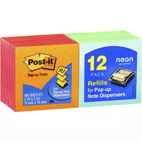 Picture of POST-IT R330-N-ALT POP UP NOTES 76 X 76MM NEON PACK 12