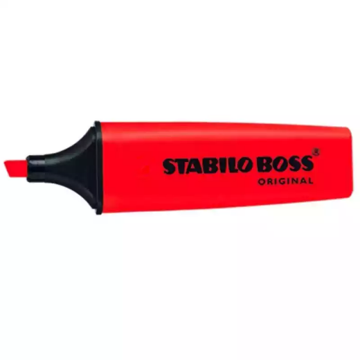 Picture of STABILO BOSS HIGHLIGHTER CHISEL RED