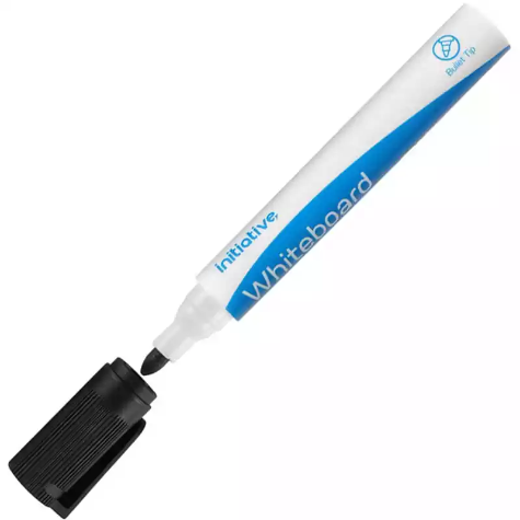 Picture of INITIATIVE WHITEBOARD MARKER BULLET 2MM BLACK