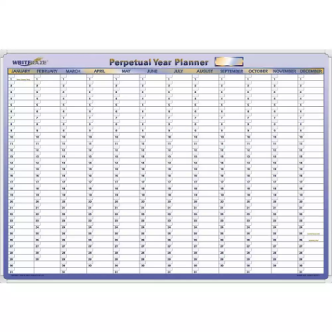 Picture of COLLINS WRITERAZE 12800 QC UNDATED PERPETUAL YEAR PLANNER FRAMED 700 X 1000MM