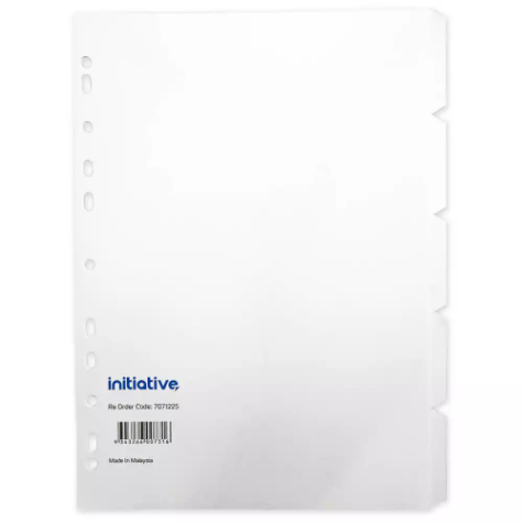 Picture of INITIATIVE DIVIDERS MANILLA 5-TAB A4 WHITE