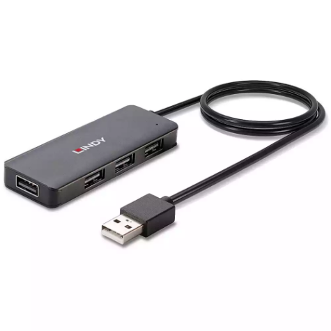 Picture of LINDY 42986 4-PORT HUB USB-A 2.0 BLACK