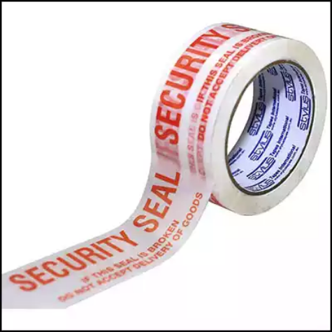 Picture of STYLUS SECURITY SEAL 48MM X 66M WHITE WITH RED TEXT