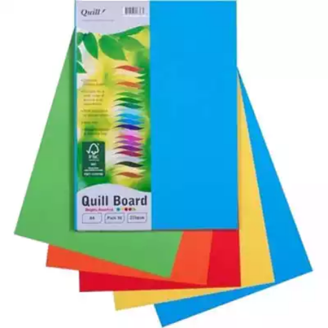 Picture of QUILL XL MULTIBOARD 210GSM A4 ASSORTED BRIGHTS PACK 50