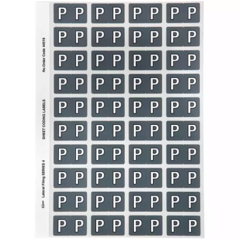 Picture of AVERY 44516 LATERAL FILE LABEL SIDE TAB COLOUR CODE P 25 X 42MM GREY PACK 240