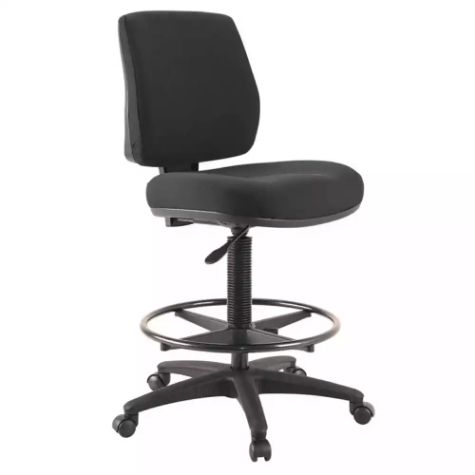 Picture of BURO ROMA DRAFTING CHAIR MEDIUM BACK JETT FABRIC BLACK