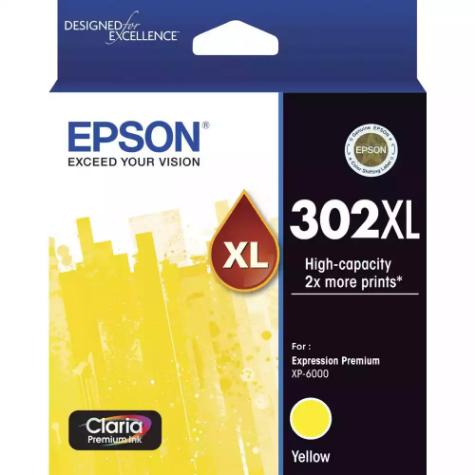 Picture of EPSON 302XL INK CARTRIDGE HIGH YIELD YELLOW