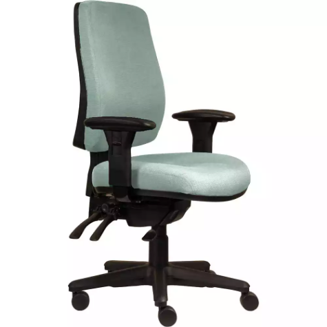 Picture of ERGOSELECT SPARK ERGONOMIC CHAIR HIGH BACK 3 LEVER SEAT SLIDE BLACK NYLON BASE ADJUSTABLE ARMS CLOUD